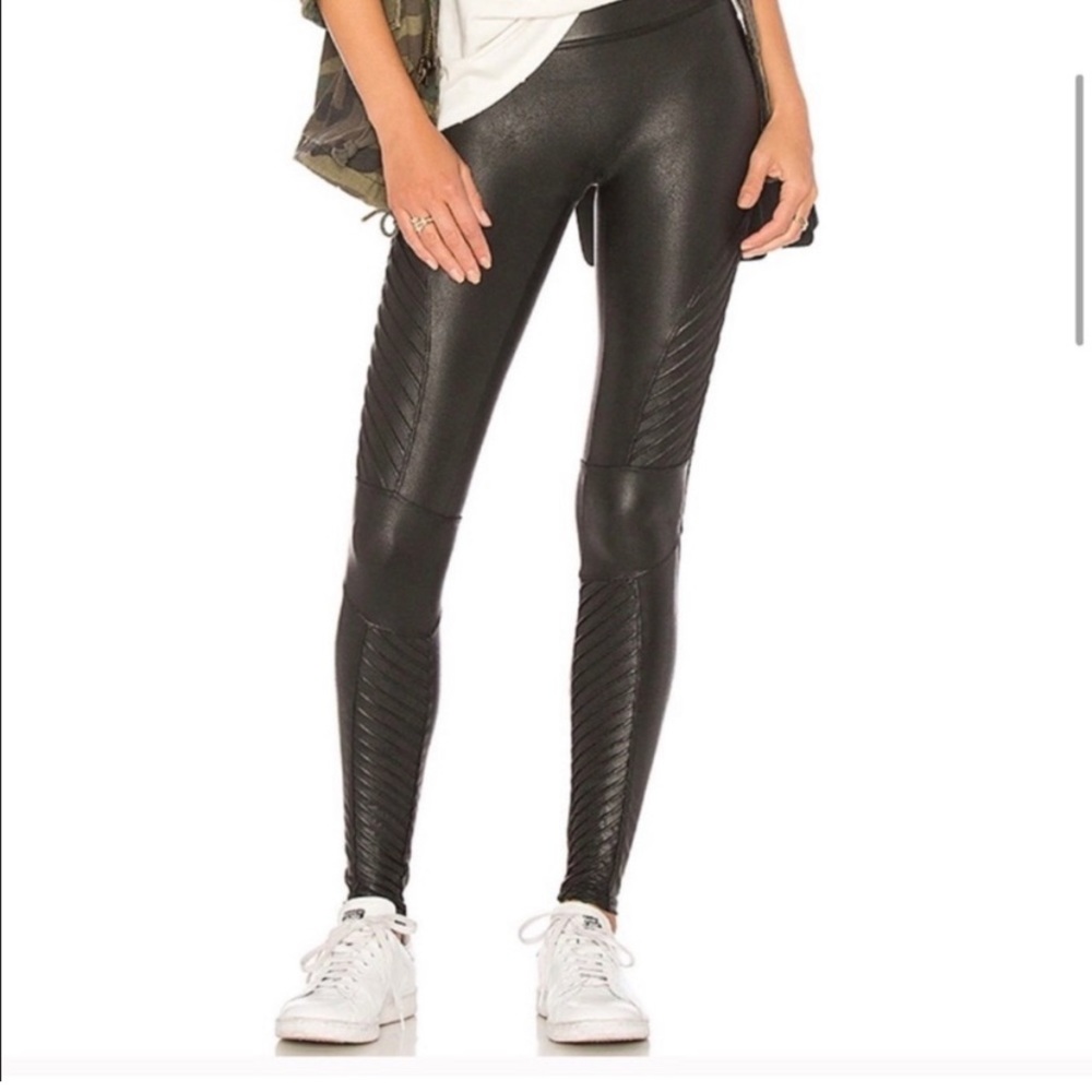 Spanx faux leather Moto leggings XS